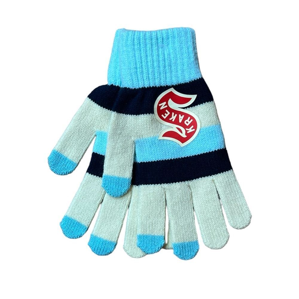 Seattle Kraken Winter Classic Knit Gloves 12/29/23 Game VS Philadelphia Flyers